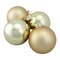 Northlight 32625593 4 in. Glass Ball Christmas Ornament Set, Gold - 4 Piece